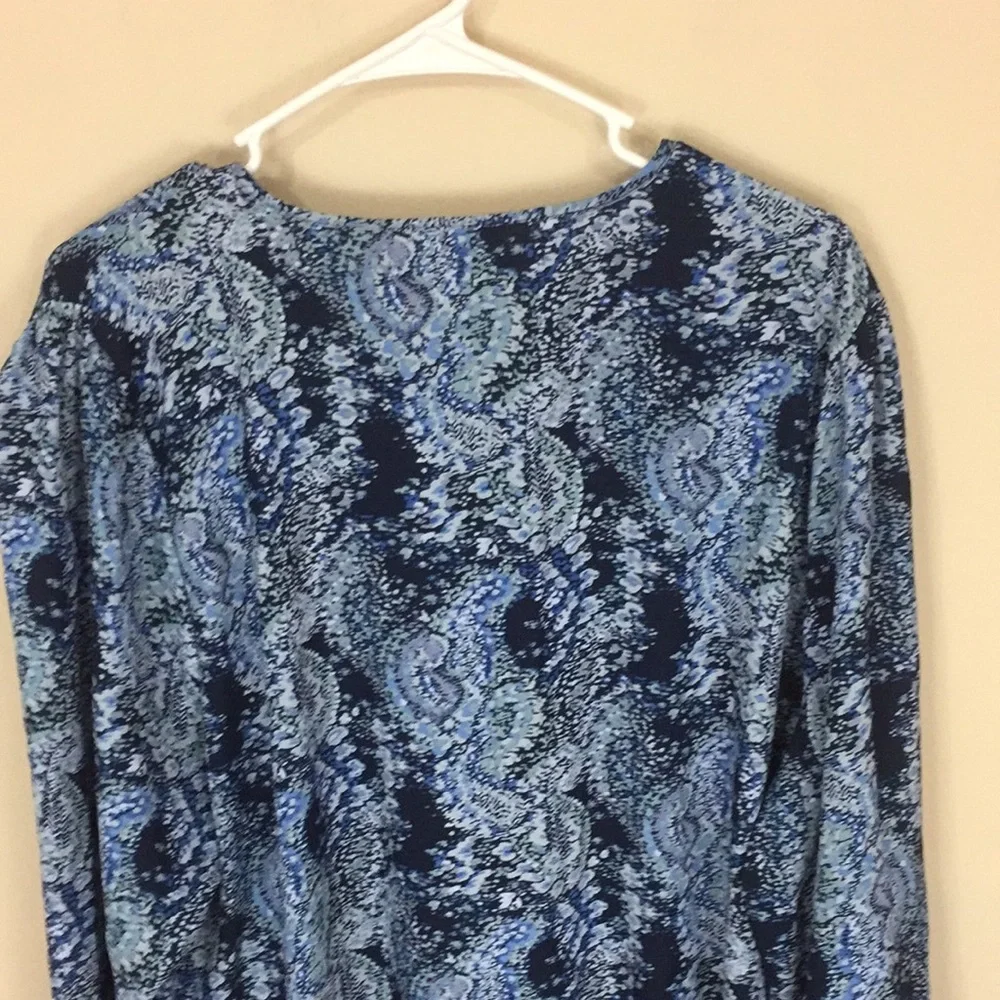 Joie  Blue Parisian Paisley Peasant Top Size XX-Large NWT